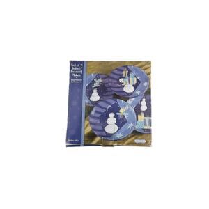 Sakura Winter Gifts Snowman Salad Plates Set of 4 by Zulauf Designs